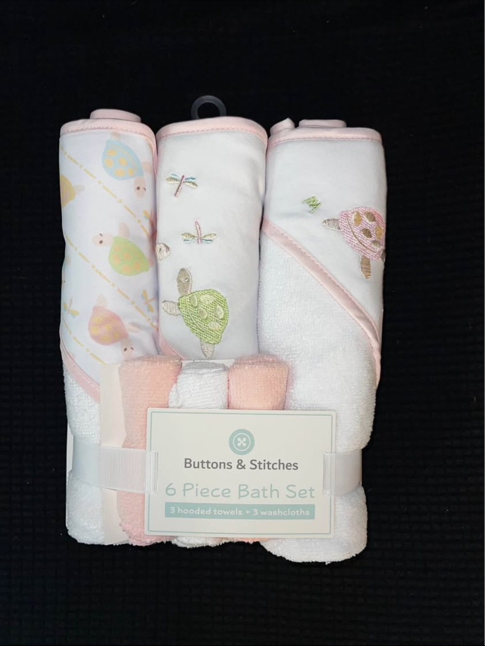 Pink 6-Piece Baby Bath Set